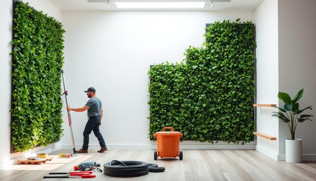 Faux Green Wall Installation Process