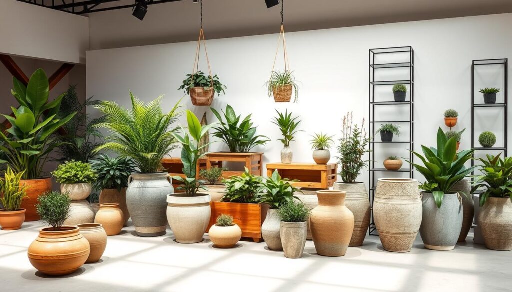 Giant Indoor Planters Materials