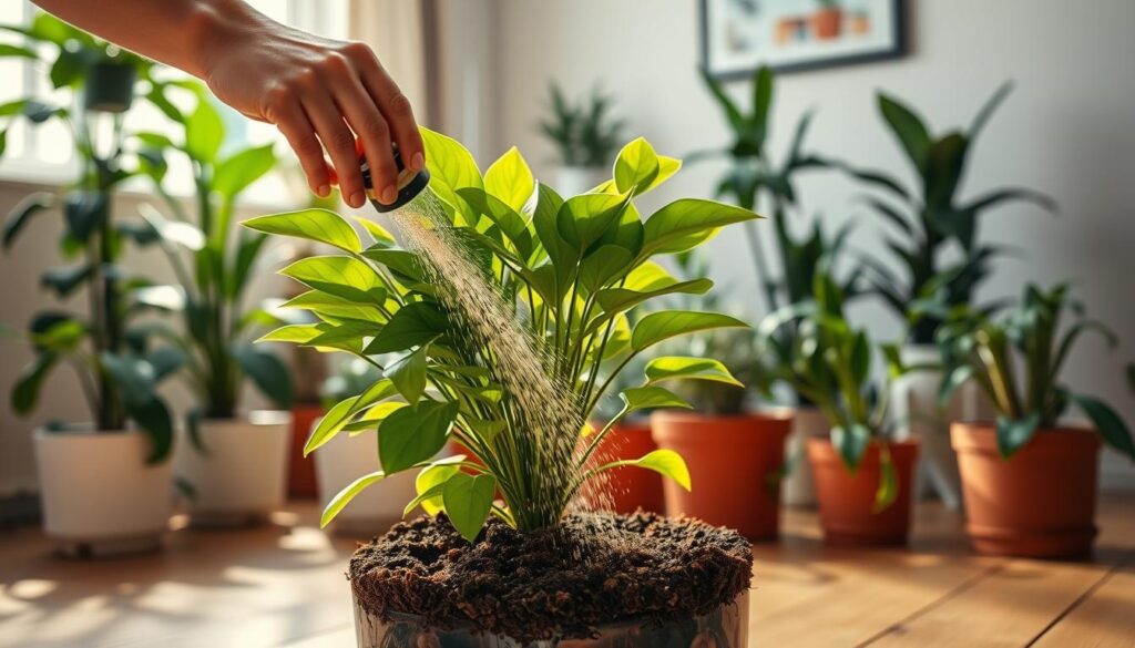 Indoor Plant Fertilizer Application