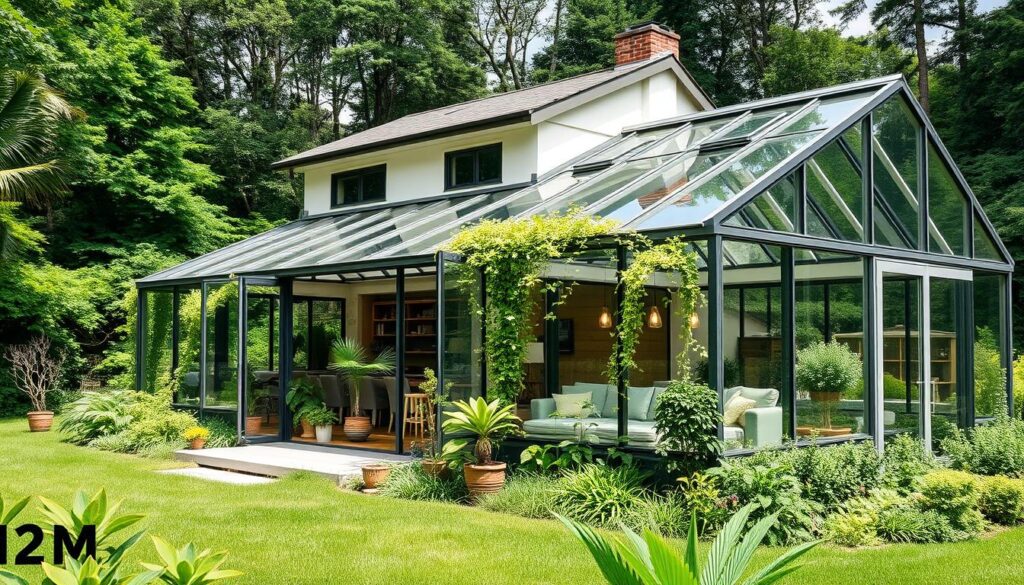 greenhouse connected to house