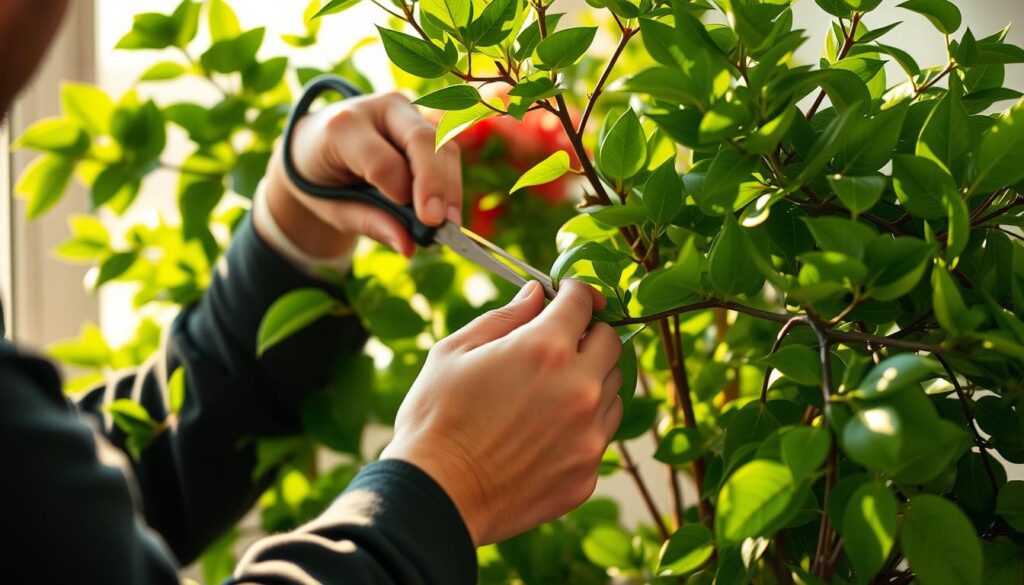 pruning ficus plant